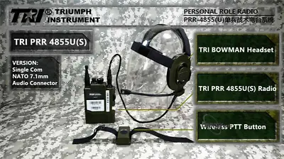 US STOCK!TRI PRR H4855U(S) Dual Com NATO Connector Tactical PRC152 148 RADIO  • $160.57