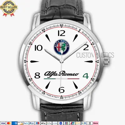$37.90 • Buy Alfa Romeo Logo Emblem AR15 Quartz Watch Analog Stainless Steel Men's Wristwatch