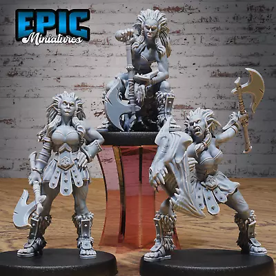 Half Orc Fighter Female 3D Print D&D Miniatures Epic Miniatures • £8.28