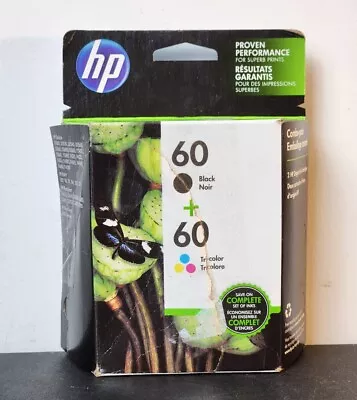 HP 60 Original Ink Cartridges Black And Tri Color 4/2018 NEW • $8.95