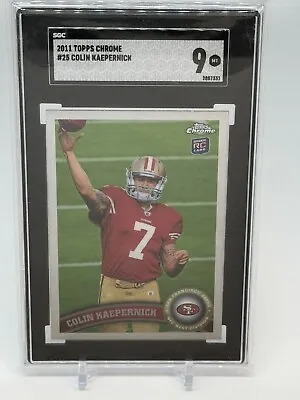 2011 Topps Chrome #25 Colin Kaepernick Rc SGC 9 Mint • $22.99