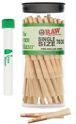 $22.99 • Buy RAW Cones Single Size 70/30 - 100 Pack - Mini Dogwalker Pre Rolled Cones W/Tips