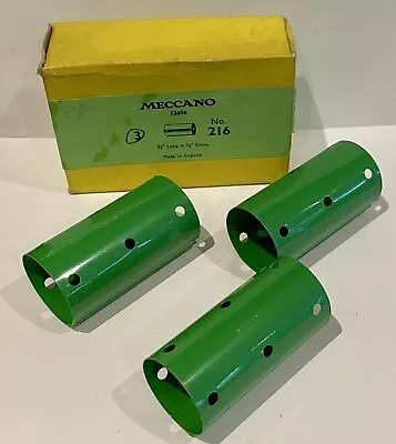 Meccano Parts No:216 Cylinders - Light Green - 3pcs Boxed • £11.99