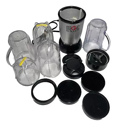 Magic Bullet Blender Base MB1001 + Blade & 5 Cups 4 Lids 2 Rings TESTED • $18.75