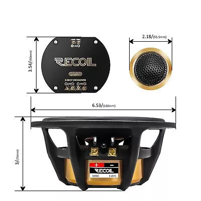 Recoil Audio SAM65 Premium Level One Series 6.5-Inch Car Audio Component Speaker • $449