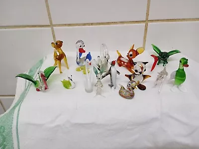 14 Murano Glass Animals. Horse Hare Birds Bambi's. • £7.50