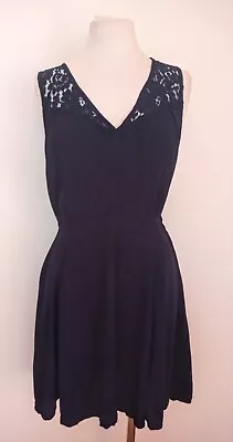 Tigerlily Lace Dark Blue Dress Size 12 • $29.50