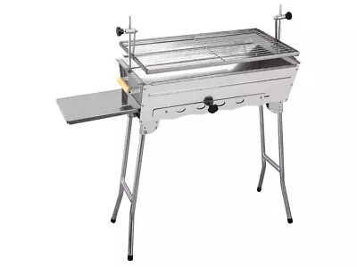 Stainless Steel Foldable Mangal - Portable Charcoal BBQ Grill +10 FREE Skewers • $299.99