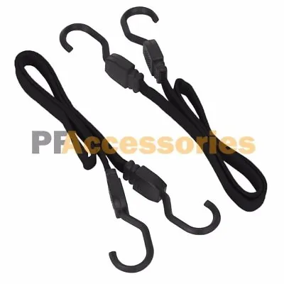 2 Pcs 24  Flat Bungee Cord Strap Heavy Duty Tarp Bungie Elastic Tie Down W/ Hook • $8.79