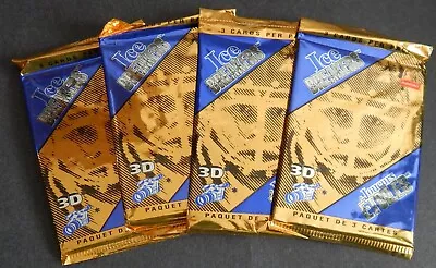 1996 Pinnacle Game Winner McDONALD HOCKEY 4 UNOPENED SEALED PACKS STAR 3-D Cards • $25.49