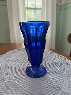 Vtg Anchor  Hocking Cobalt Blue Parfait Glass Ice Cream Sundae Glass Dish • $12