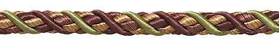 Plum Olive Beige 7/16  Decorative Rope Cord Plum Orchard [By The Yard] • $3.49