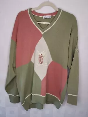 Men's Vintage St Michael's Marks And Spencer Pure New Wool Jumper Golf UK Large • £19.99