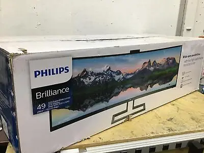 Phillips Brilliance 49” 32:9 SuperWide Curved LCD Display  READ 499P9H/27 • $199.99