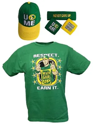 John Cena Earn The Day Youth Boys Costume T-shirt Baseball Hat Headband... • $44.99