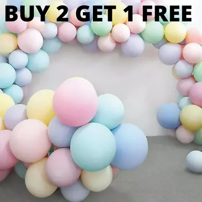 10-200 Macaron Pastel Balloons Birthday Baby Shower Balloon Party Decor Baloons • £2.35