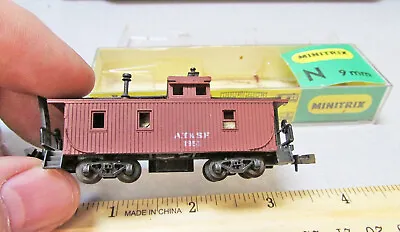 Minitrix N Gauge Scale Model Train 3195 Caboose AT&SF 1951 W/ Original Case • $14.99