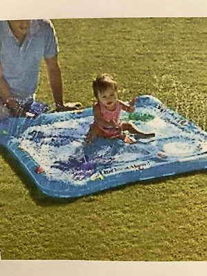One Step Ahead Li'l Squirt Inflatable Baby Pool W Mini Sprinklers 50 X 50 Inch • $27.99