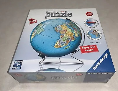 Ravensburger 3D Earth Puzzle Ball With Display Stand - 540 Pieces New & Sealed • $28.99