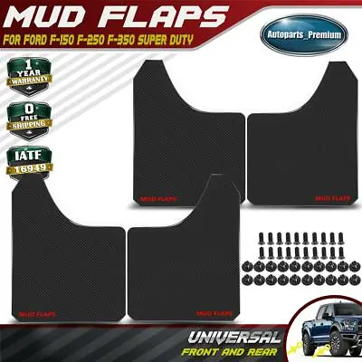 4PCS Black Universal Splash Guards Mud Flaps For Ford F-150 250 Car Pickup Truck • $24.99