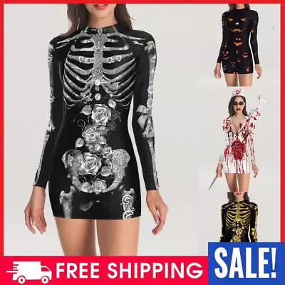 Crew Neck Nurse Uniforms Dress Gothic Style Women Vintage H Shape Party Clothing • $23.20