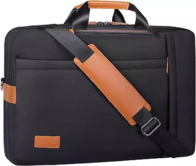 Men'S Laptop Messenger Bag 17-17.3 Inch Laptop Backpack Water Resistant Black • $66.98