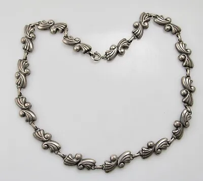 $79 • Buy Vintage Danecraft Sterling Silver Collar Necklace Fancy Link  