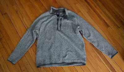 Patagonia Pullover Mens Gray Quarter Zip Fleece - LARGE • $40