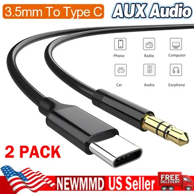 USB Type C Aux Cable Male 3.5mm Auxiliary Cord Audio Link To Car Jack Speakers • $8.99