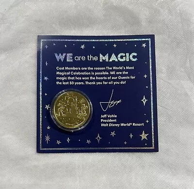 Disney World Earidescent Evening Cast Member 50th Medallion Coin Cast Exclusive! • $54.95