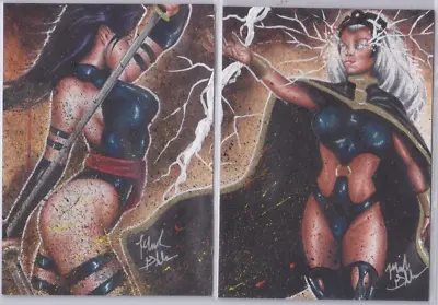 Glebe Psylocke Storm Marvel Greatest Battles 2 Card Sketch Card • $1500