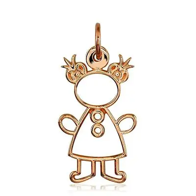 Large Cookie Cutter Girl Charm For Mom Grandma In 14k Pink Gold • $238