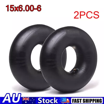 2PCS Inner Tube 15x6.00-6 Bent Valve Lawn Mower Tire Trolley Golf Cart ATV Tyre • $19.79