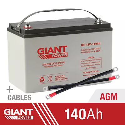 140AH Deep Cycle Batteries 12V AGM Deep Cycle Battery Camping Marine4WDSolar • $349