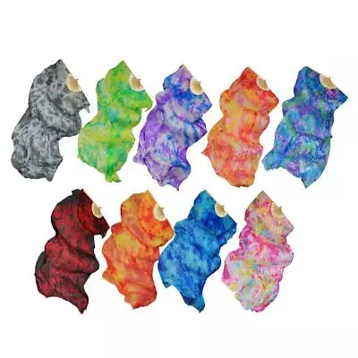 £34.19 • Buy 1 Pair Belly Dance Fan Veil Chinese Veil Silk For Dance Prop Accessory