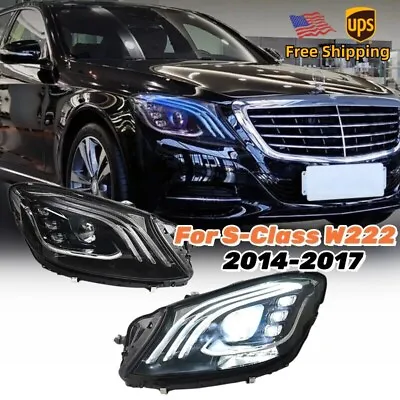 Upgrade LED Headlights For 2014-2017 Mercedes-Benz S-Class W222 DRL Front Lamps • $1480