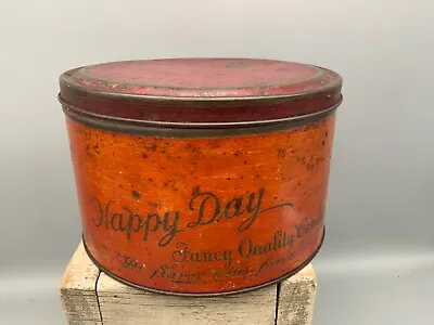 $6 • Buy Vintage Candy Tin- Happy Day Fancy Quality Candy-floriana Candy Co. Philadelphia