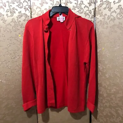 St. John Vintage Red Jacket Cardigan Size 8 • $24.99