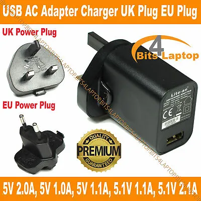 Charger 5V 2A UK USB Mains Plug Power Adapter For Mobile Tablet PC EBook Reader • £6.29