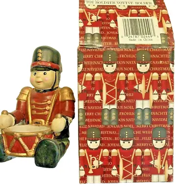 Vintage Toy Soldier Partylite Christmas Votive Candle Holder 2449 Party Lite • $23.98