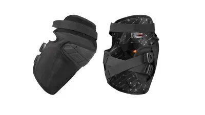 Icon Black Field Armor Textile Motorcycle Riding Street Racing Knee Guards • $65
