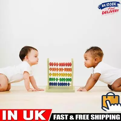 Wooden Abacus 5 Multicolors Number Counters Kids Toys For Preschool Boys Girl • £5.79