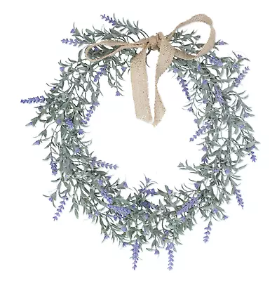 Gisela Graham Rustic Lavender Wreath Home Decoration Front Door Floral Accessory • £15.99