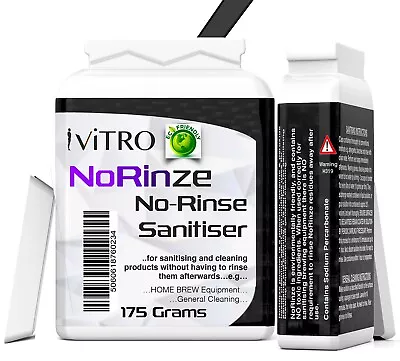 NO Rinse SANITISER Sodium Percarbonate For Homebrewing STERILIZER - 175 Grams • £6.99