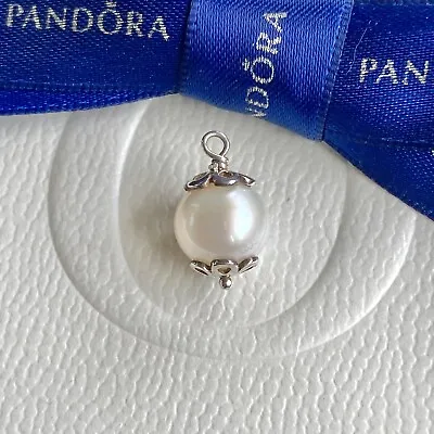 Authentic Pandora Silver White Pearl Flower SINGLE Compose Earring #290616P • £30.40