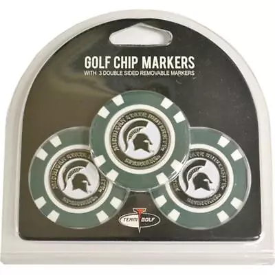 Michigan State Spartans Golf Chip With Marker 3 Pack [NEW] NCAA Mark Golfing • $7.95