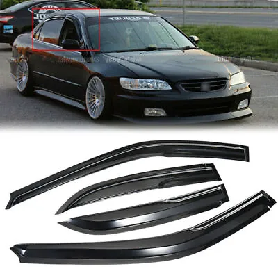 For 1998-2002 Honda Accord Sedan JDM Window Visor Vent Sun Rain Deflector Guard* • $28.99