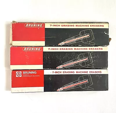 Vintage Pack Of 7-inch Pink Erasers For BRUNING 87-551 Erasing Machine • $35.70