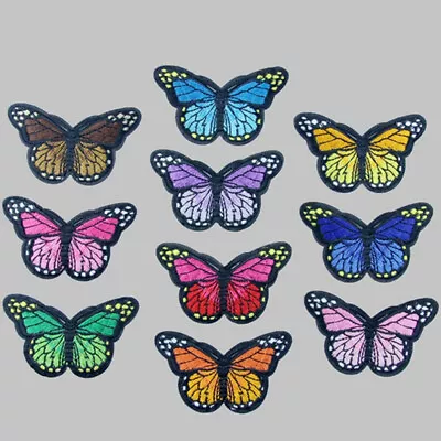 10pcs Embroidered Fabric Applique Embroidery Butterfly Sew On Badge Patch • £2.09