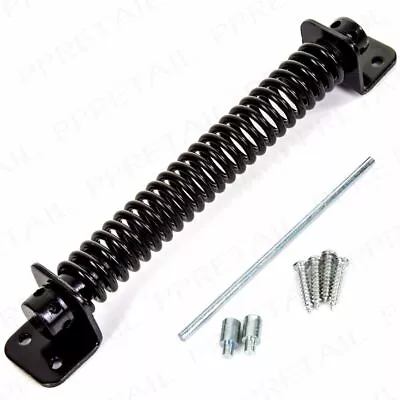 10  Gate Spring Adjustable Tension Garden Door Metal Closer Automatic Shed Black • £6.49